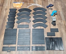 Vintage Aurora Model Motoring Slot Car Track & Accessories Lot HO Scale Untested