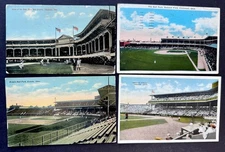 1908-1937 Lot of 4 Ohio Postcards Cincinnati Reds Baseball Swayne Field Redland