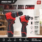 Cordless Drill and Impact Driver Set 1350RPM High Speed Drill Driver Combo Kit