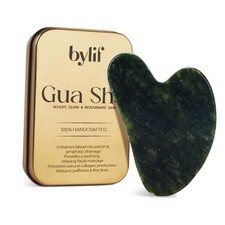 Gua Sha Facial Tools - Natural Jade Stone Guasha Tool for Face  Green Stone