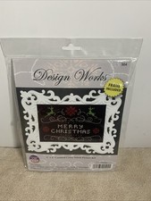 New Design Works Christmas Counted Cross Stitch Kit With 4x6 Frame