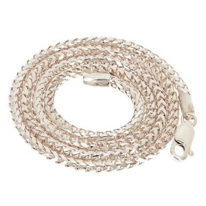 Italian 14k White Gold Solid Diamond Cut Franco Chain Necklace 22" 3.5mm 31.2g