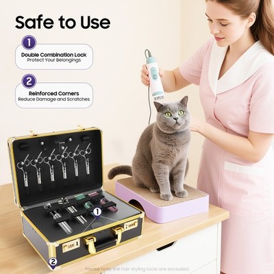 Barber Stylist Suitcase, Carrying Case For Clippers Trimmers Scissors Tool Box