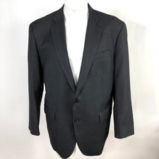 Brooks Brothers Saxxon 44 R Gray Striped 100 Wool Button Suit Sport Coat Jacket