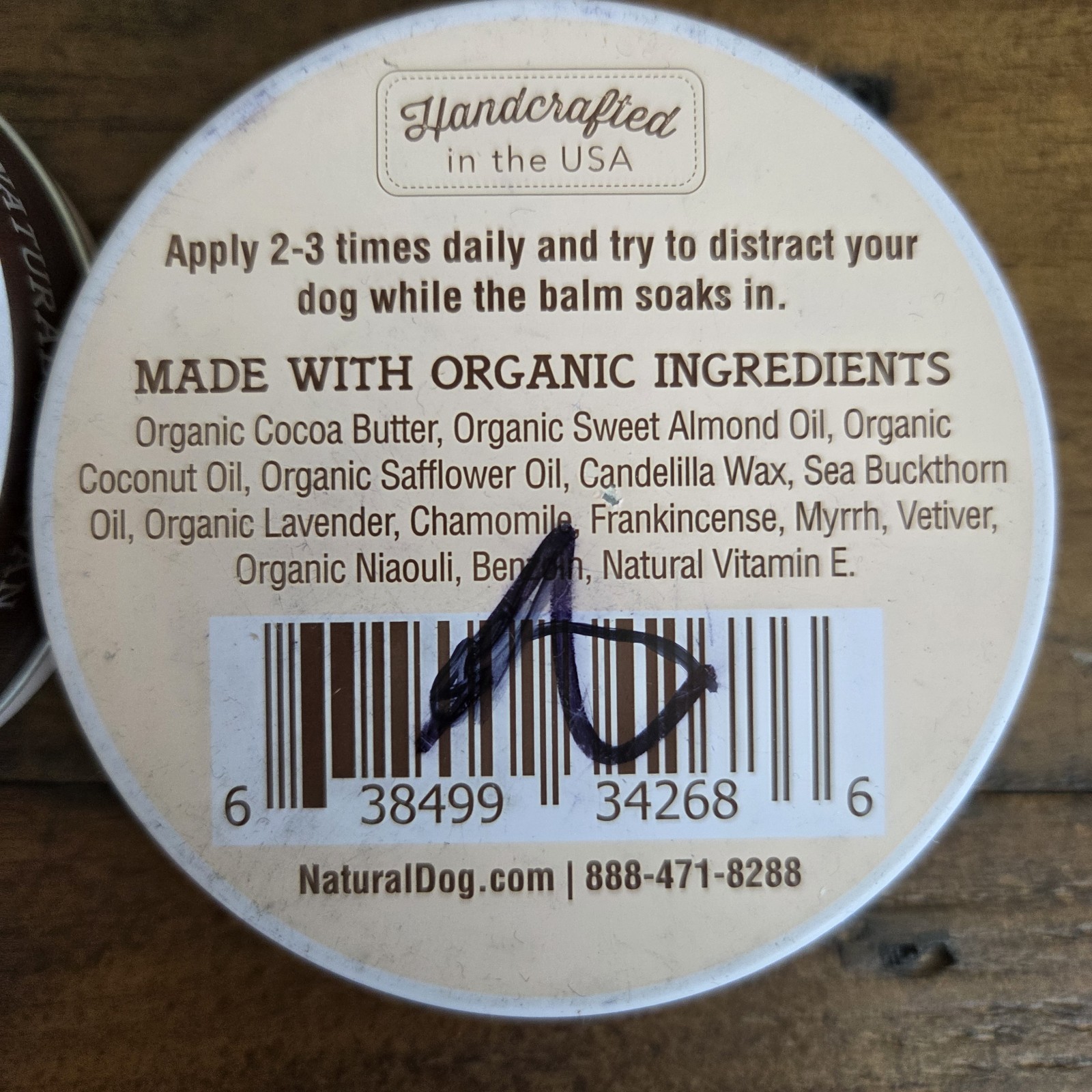 2pk 4oz Natural Dog Company Skin Soother Healing Balm Organic 118 ml. Tin New