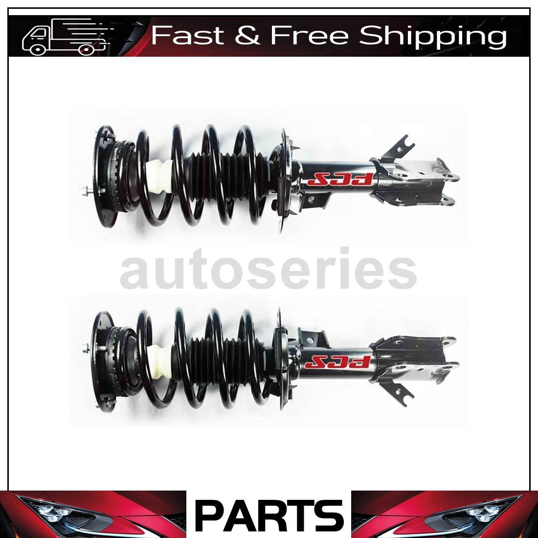 Front Left & Right Strut and Coil Spring Fits 2013 Ford Fusion 2014 Ford Fusion