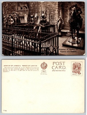 Tower of London Armoury Postcard - James II & Charles I Armor Display