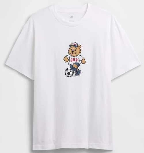 Gap Brannan Bear Soccer Shirt Mens Large White USA World Cup USMNT $30 MSRP NEW