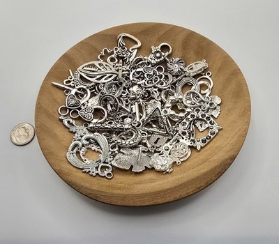 Large Mix Of Silver Color Metal Clasps, Mainly Toggle Clasps, Destash Item
