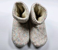 Bombas Sherpa Lined Gripper Bootie Slippers House Shoes Size M W9-11.5, M 7-9.5