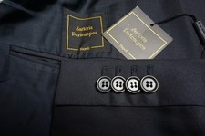 Sartoria Partenopea NAvy Blue S140s Wool 2 Pc Suit Jacket Pants 46R BRAND NEW