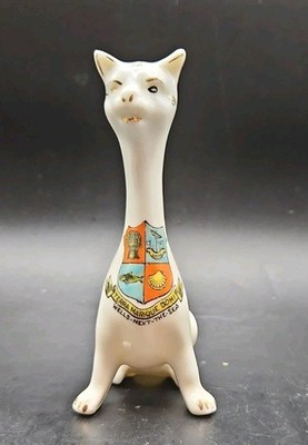 Crest Ware Langhals Katzenfigur - Wells Next To The Sea Wappen