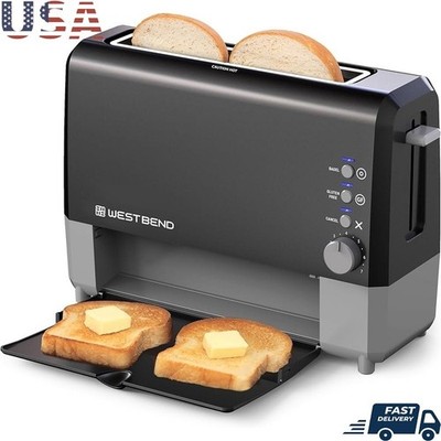 Two-Slice Toaster W/ Wide Slot Bagel Gluten-Free Setting 7 Shade Controls New