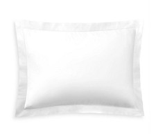 RALPH LAUREN Organic Cotton Sateen Border Standard Sham White Border 145