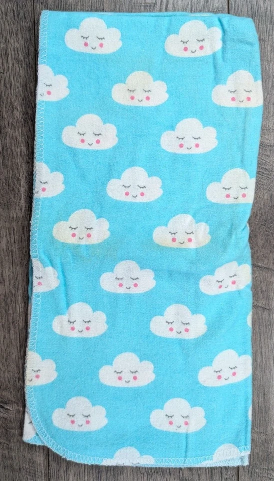Manta de recepción de franela nube azul 30x30 Luvable Friends nueva sin etiquetas Foto 3 de 4
