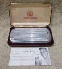 Vintage Rolls Razor  Made in England 1920's Shaving Strop Blade Travel Kit -READ