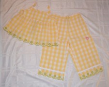 Gymboree DAISY CHAIN Yellow Gingham Top  Capris Pants Set NWT 4T 5T