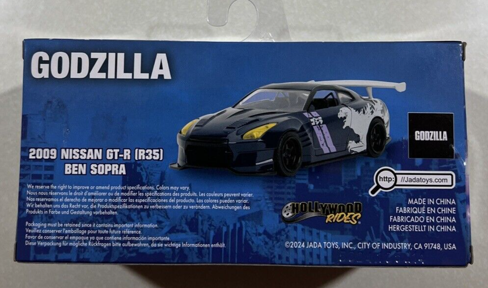 NEW 2024 Jada Hollywood Rides Godzilla 2009 Nissan GT-R (R35 NEW 2024 Jada Hollywood Rides Godzilla 2009 Nissan GT-R (R35
