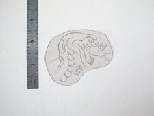 vtg 1960s 70s Tattoo Flash acetate stencil Snake Head signed SN3
