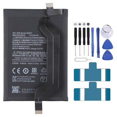 BM57 5020mAh Li-Polymer Battery For Xiaomi Redmi Note 10 Pro 4G / 10 Pro Max