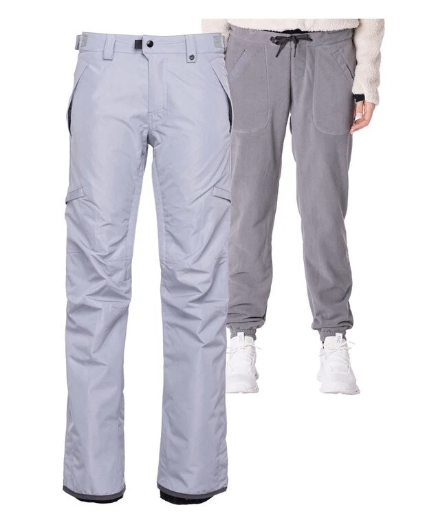 686 Women's SMARTY 3-IN-1 CARGO Snow Pants - Grey - XS - NWT