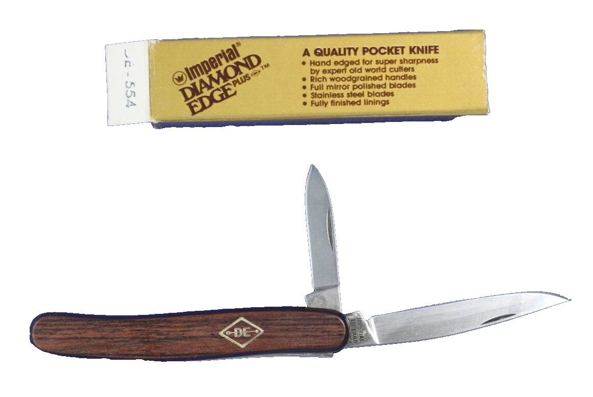 Коллекционные винтажные складные ножи с пластиковой ручкой Imperial Brown