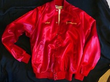 Vintage One Hour Photo Mat Moto Photo Red Satin Employee Jacket Medium Vishnu