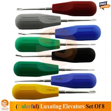 Colorful Plastic Luxating Root Elevators Set Of 8 Oral Surgery Tooth Extraction