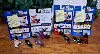 Tech Deck Dude Dudes Lot of 4 Figures Purple Shik Nick Sumo San 2000 2001