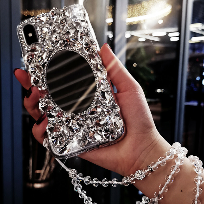 Soporte De Anillo Para Teléfono Con Purpurina Y Diamantes De Iimitación - Pack De 2, Adhesivo Fuerte
