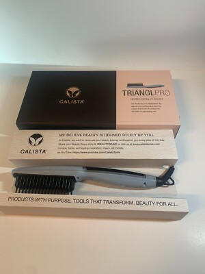 Calista TrianglPRO Triangl Pro Heated Hair Detailer Brush Grey NIB
