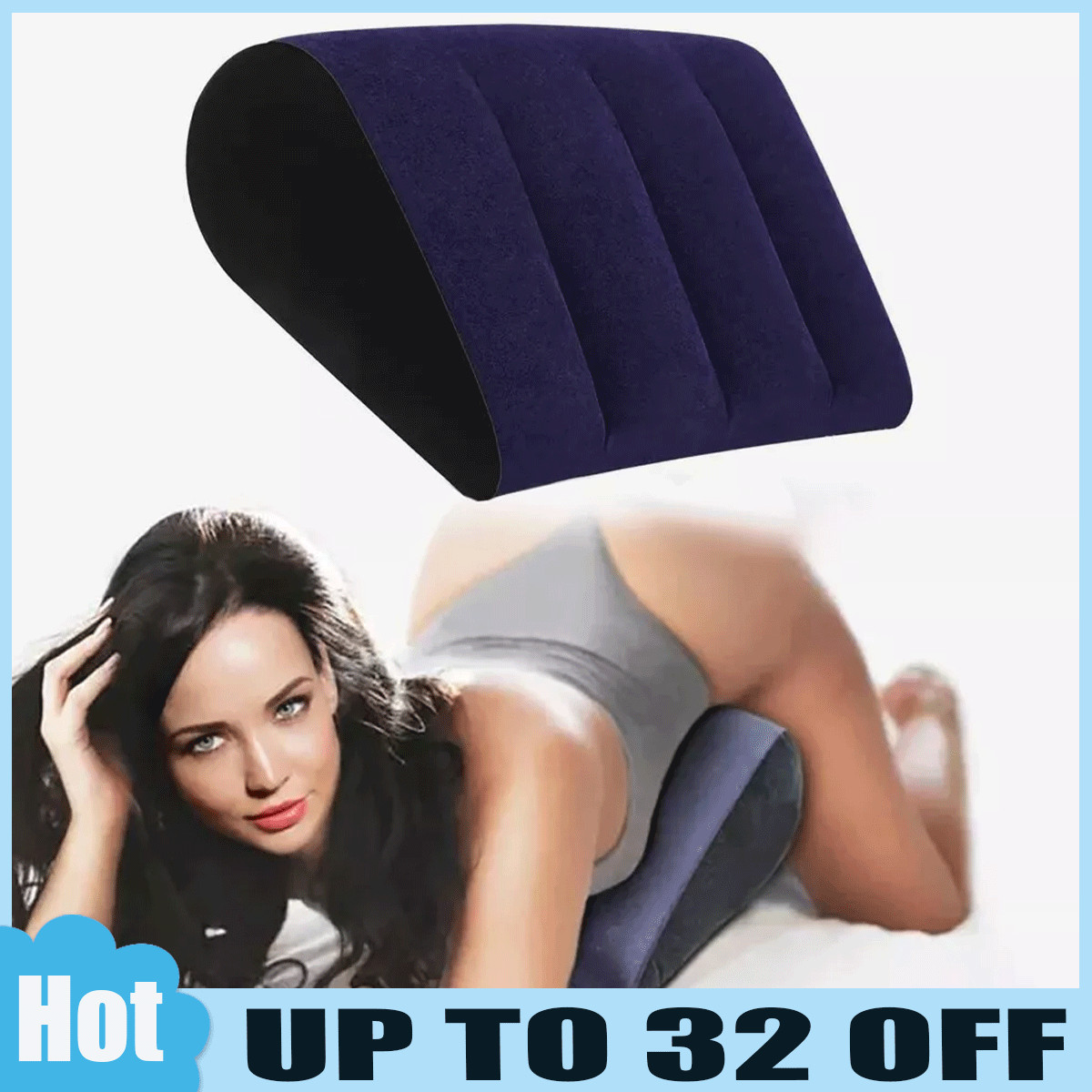 Sex aufblasbares Kissen Paar Liebeshilfe Position Dreieckskissen Karma Sutra UK