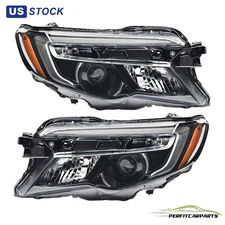 Pair Halogen Headlights Headlamps For 16-21 Honda Pilot 17-20 Ridgeline 2 Pins