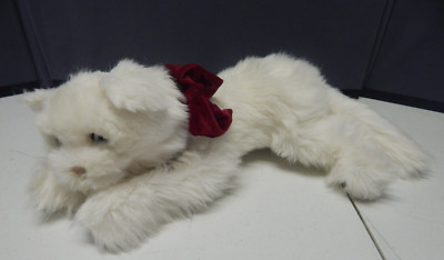 Vintage 1984 Limited Edition AVANTI D'ORO Stuffed Plush White Cat Blue Eyes 15''
