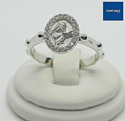 Argento 925 Anello Nuziale Santa Rita Anello Donna Rosario In