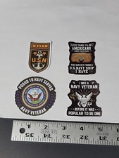    Lot of 4 UNITED STATES NAVY VETERAN Stickers   L82