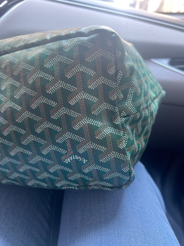 GOYARD Green Coated Canvas Saint Louis PM Tote EBay goyard-green-coated-canvas-saint-louis-pm-tote-ebay