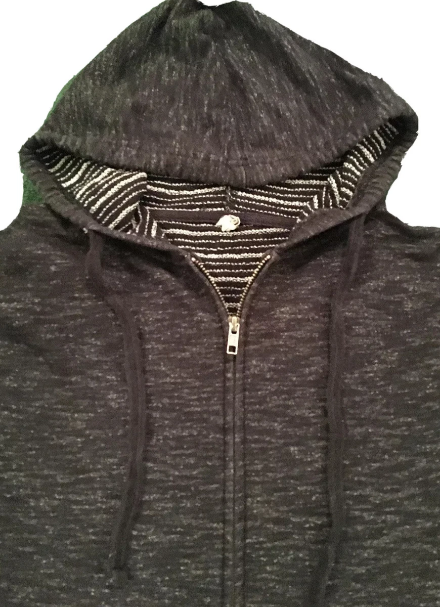 Men's Full-Zip Up Gray Heather Hoodie In Medium By International Trading  Company | eBay