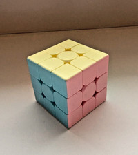Rubiks Like Cube Easy to spin/twist 3x3x3 pastel colored speed cube - NEW