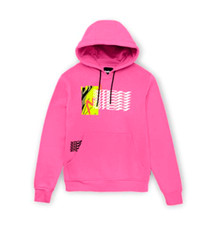 Twitch Unisex Adult Printed Long Sleeve Hoodie Sweatshirt Pink Logo Size L