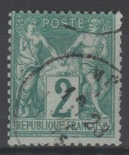 FRANCE STAMP TIMBRE N° 62  " TYPE SAGE 2 c VERT 1876 " OBLITERE TB   N648