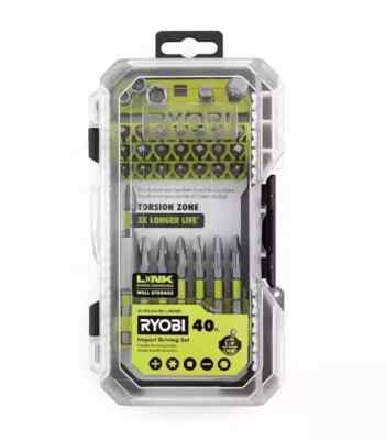 NEW RYOBI IMPACT DRIVING SET 40 PC A964001