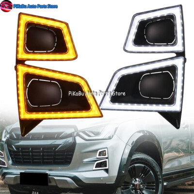 2pcs Daytime Running Light For Isuzu D-max Dmax 2020 2021 2022 LED DRL Fog Lamp