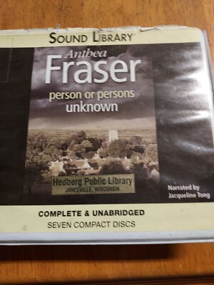 Shelf62E Audiobook~ PERSON OR PERSONS UNKNOWN, ANTHEA FRASER