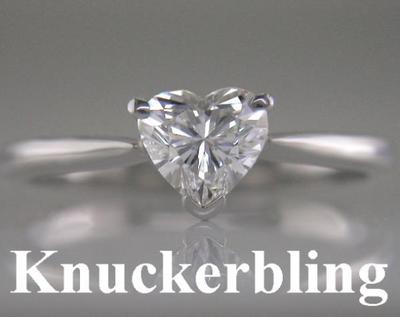Diamant Herzform Solitär Ring 0,61ct zertifiziert G VS2 VG 18kt Weißgold