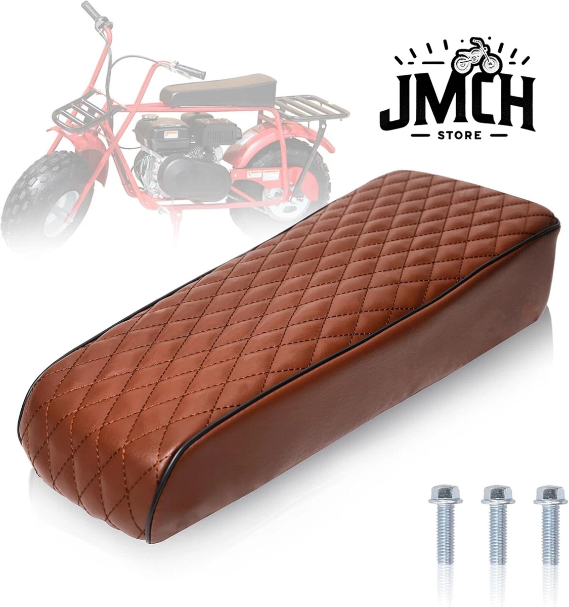 Brown Diamond Stitch 19'' Minibike Seat for Coleman ct200u CT200