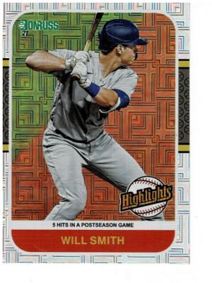 Will Smith Vector Parallel Highlights Insert 2021 Donruss Los Angeles Dodgers
