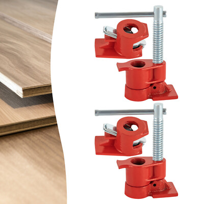 ( 2 Pack ) 1/2'' Wood Gluing Pipe Clamp Set Heavy Duty PRO Woodworking Cast Iron