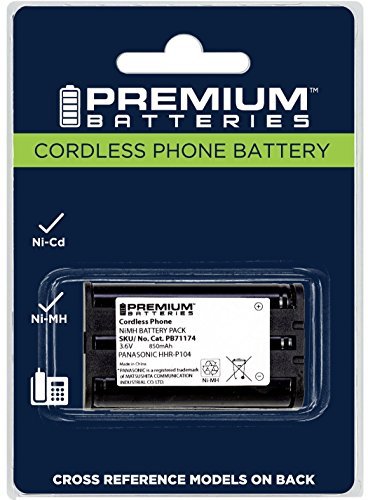 Premium Batteries HHR-P104 Cordless Phone Battery KX-FG6550 (1 Pack)-image