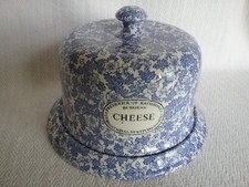 Burleigh Burgess Blue Chintz Fredrick Rathbone Cheese Dome & Base